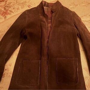 Unisex Classic Brown Suede Jacket